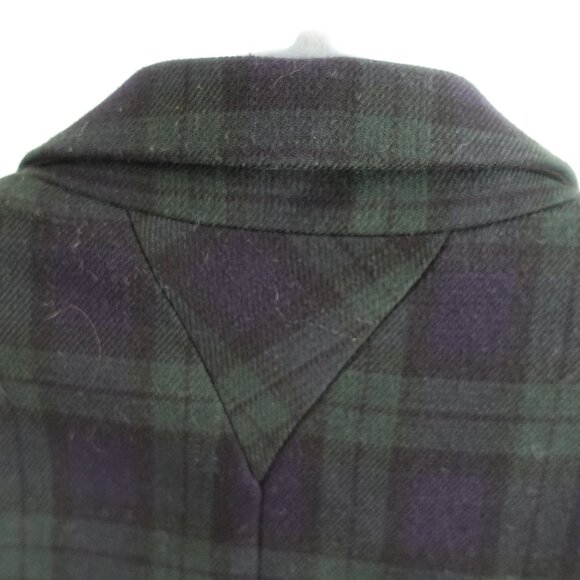 Vintage | Anne Klein Blue and Green Tartan Plaid Blazer - Size 4 - Picture 5 of 8